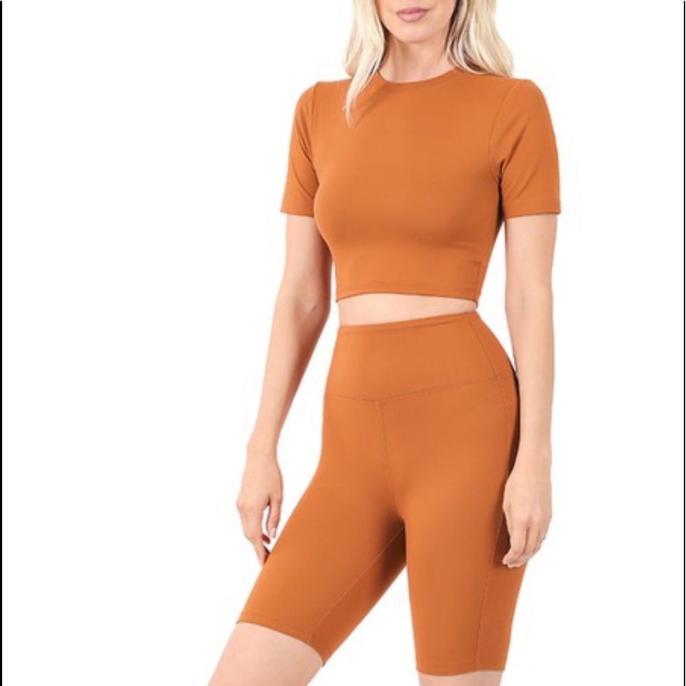 Brand New Almond Short Set 2pc